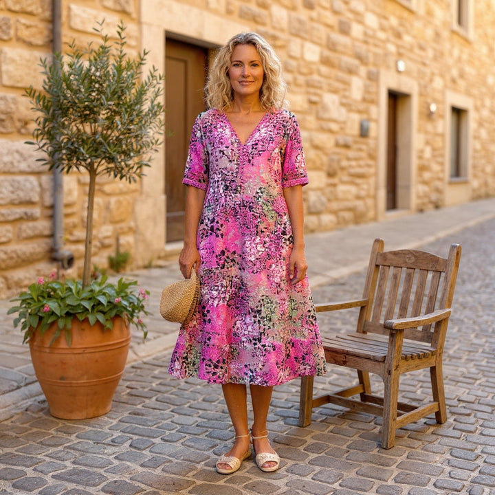 Rachel | Elegante Abito Midi Stampato