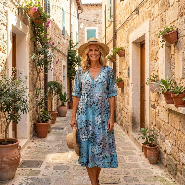 Rachel | Elegante Abito Midi Stampato