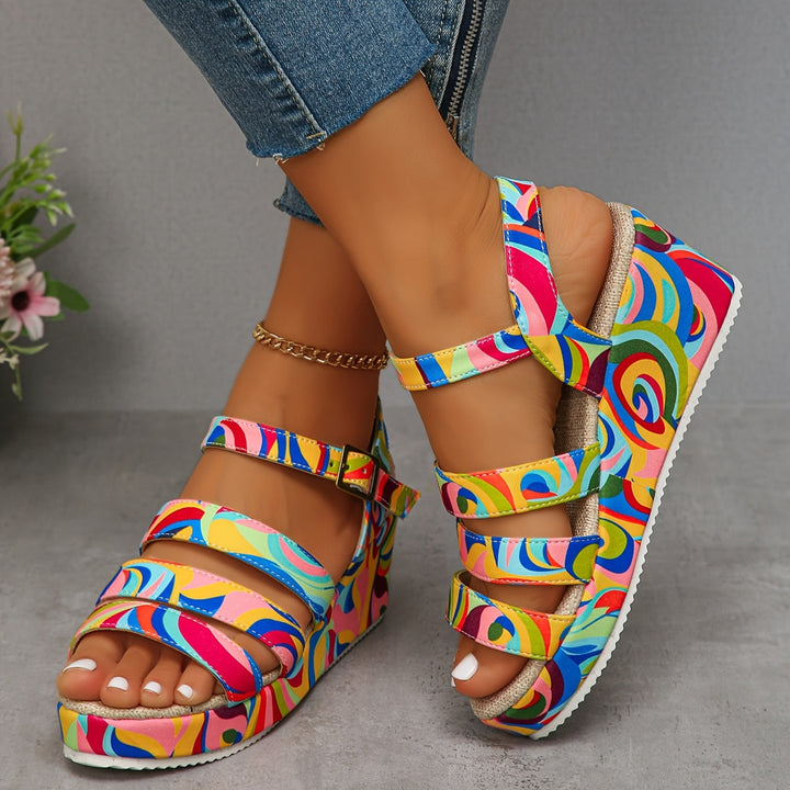 Selora | Sandali Colorati con Zeppa a Platform
