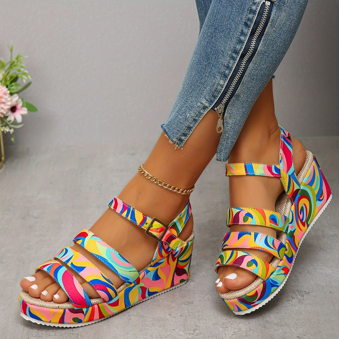 Selora | Sandali Colorati con Zeppa a Platform