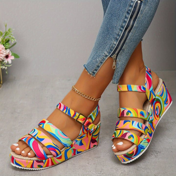 Selora | Sandali Colorati con Zeppa a Platform