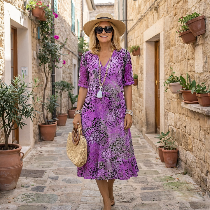 Rachel | Elegante Abito Midi Stampato