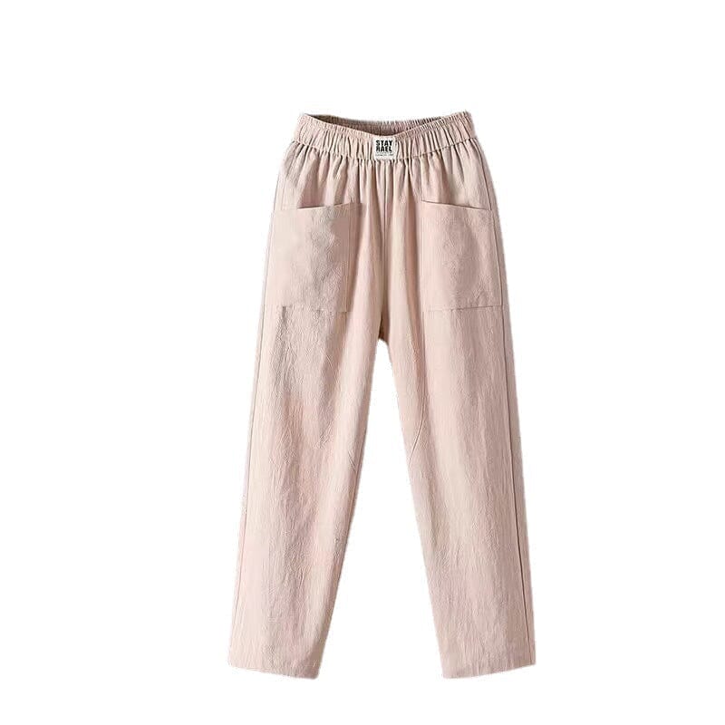 Julie | Pantaloni Casual in Cotone e Lino con Vita Elastica