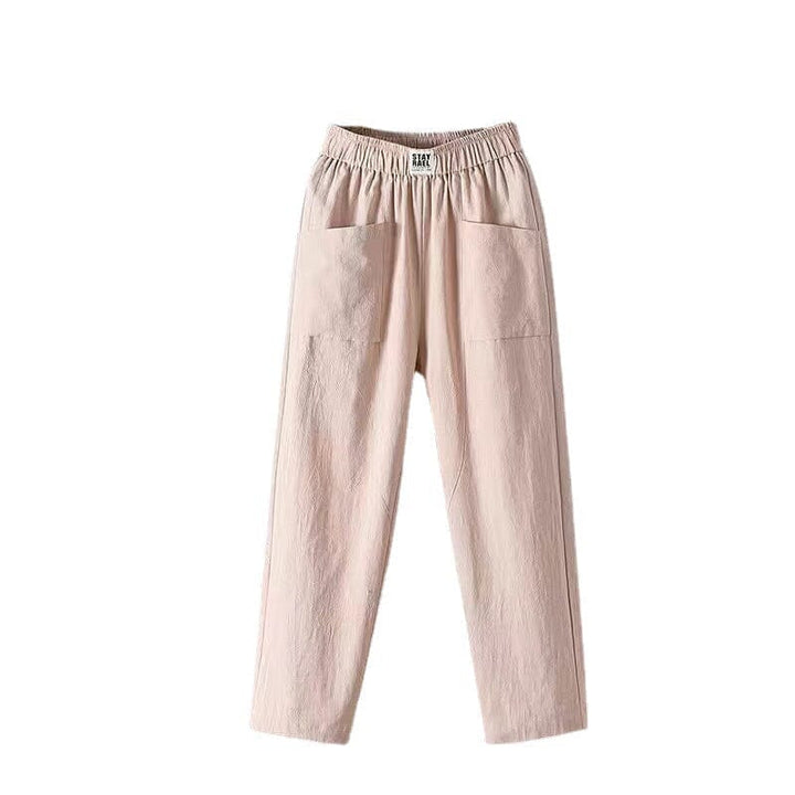 Julie | Pantaloni Casual in Cotone e Lino con Vita Elastica