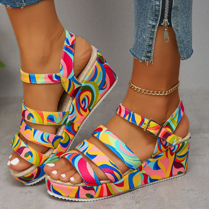 Selora | Sandali Colorati con Zeppa a Platform
