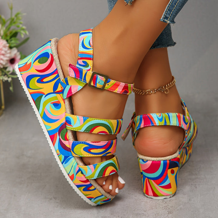 Selora | Sandali Colorati con Zeppa a Platform