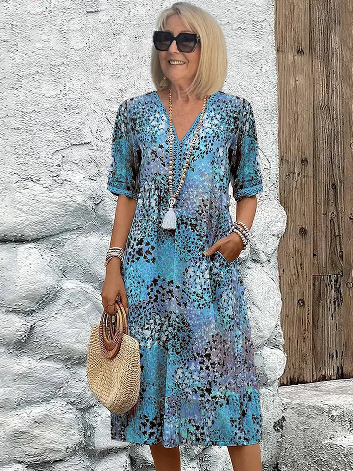 Rachel | Elegante Abito Midi Stampato