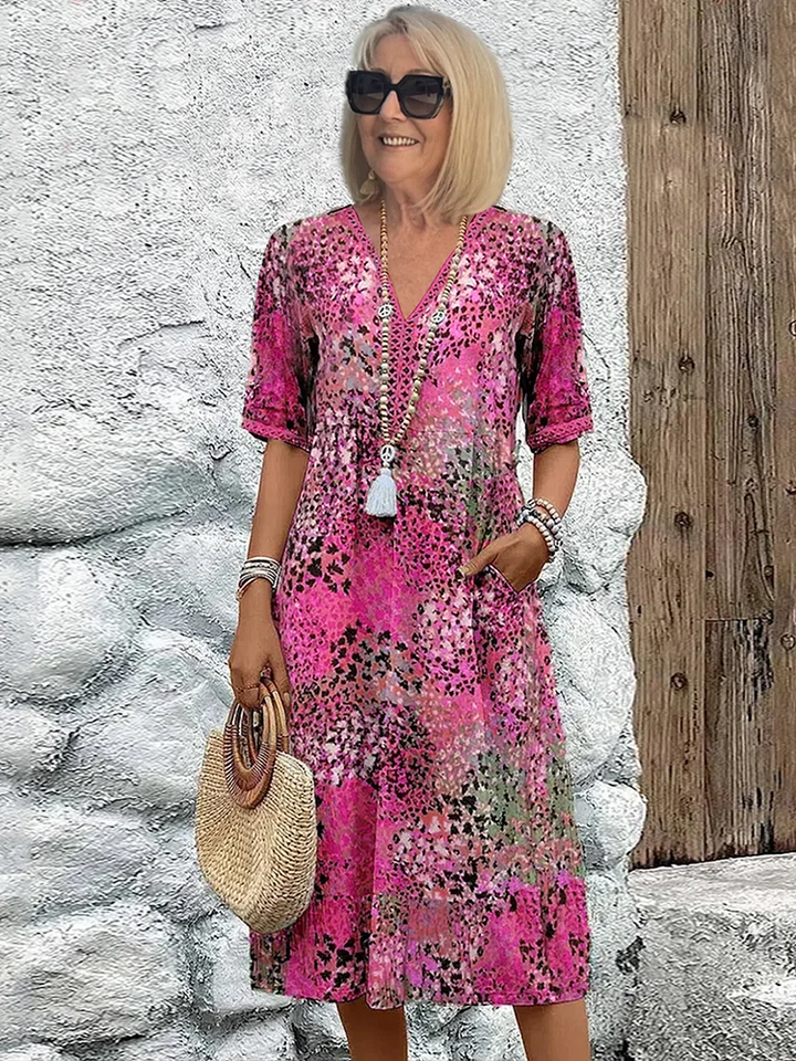Rachel | Elegante Abito Midi Stampato