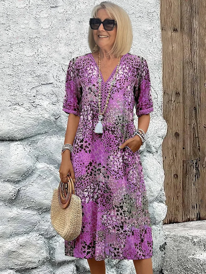 Rachel | Elegante Abito Midi Stampato