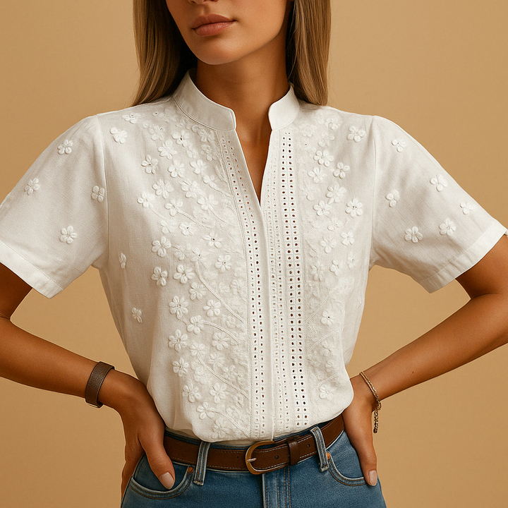 Elise | Blusa Ricamata a Margherite