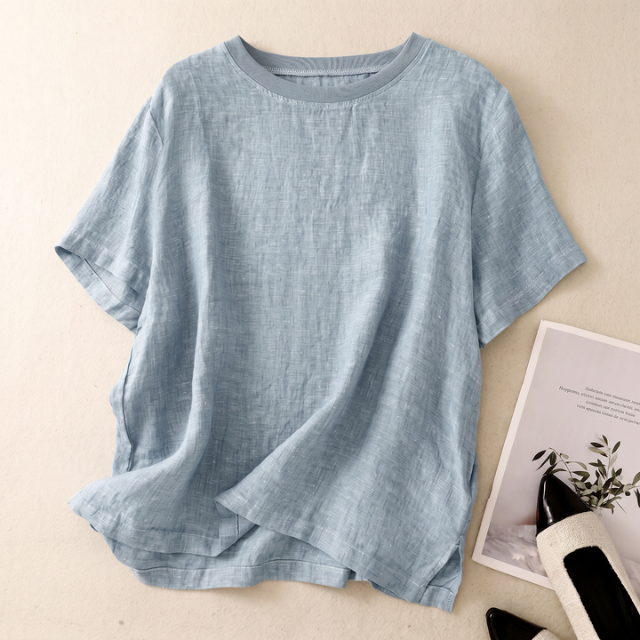 Amara | T-shirt in Cotone e Lino