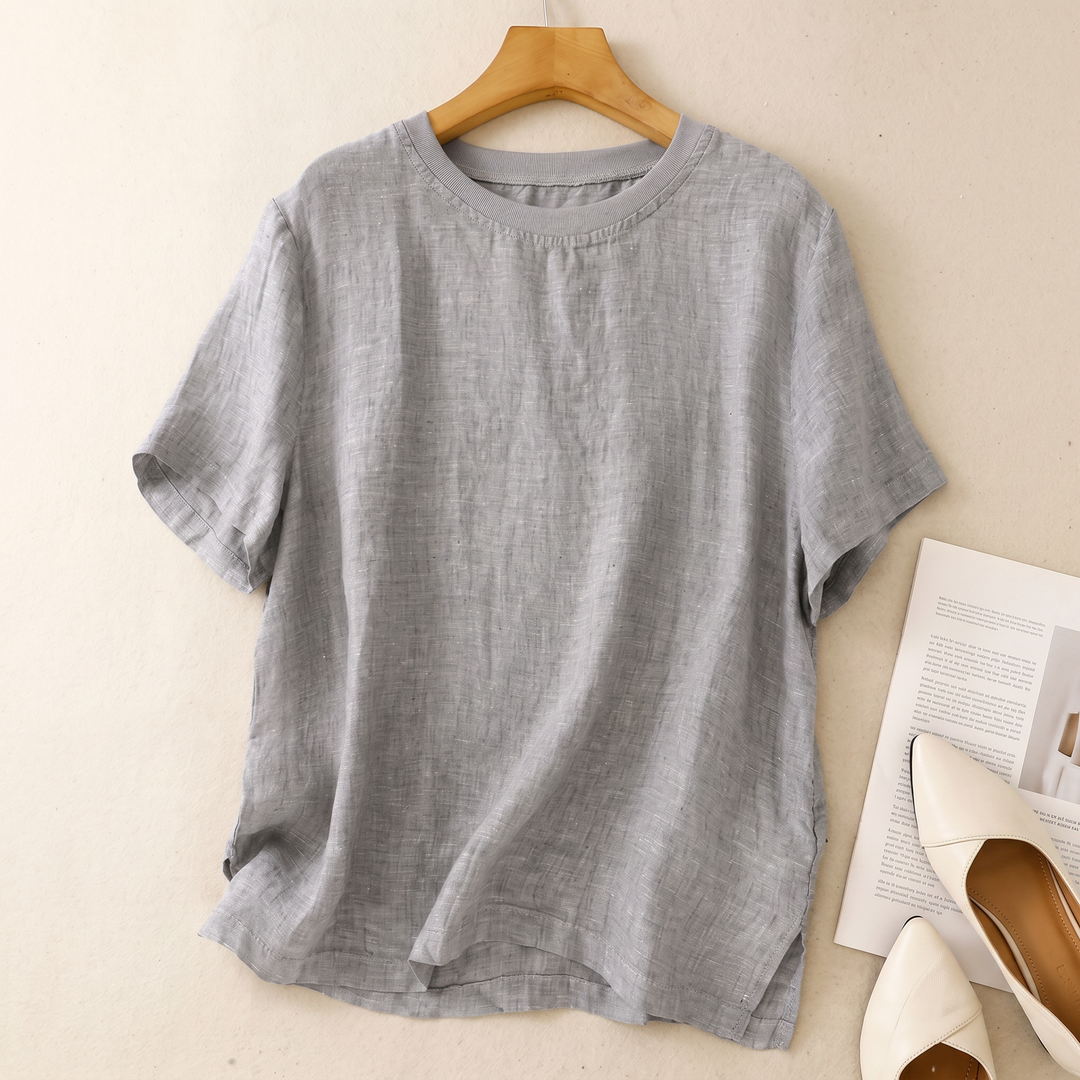 Amara | T-shirt in Cotone e Lino