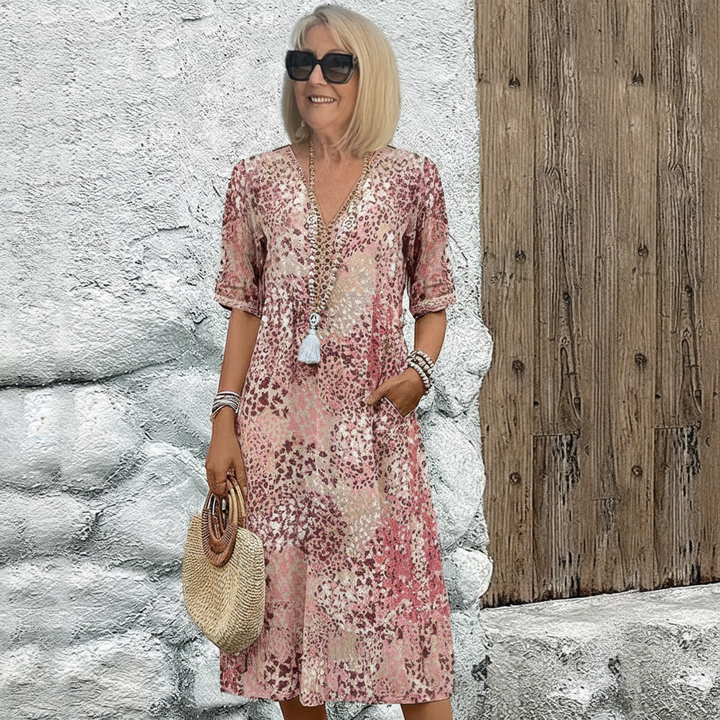 Rachel | Elegante Abito Midi Stampato