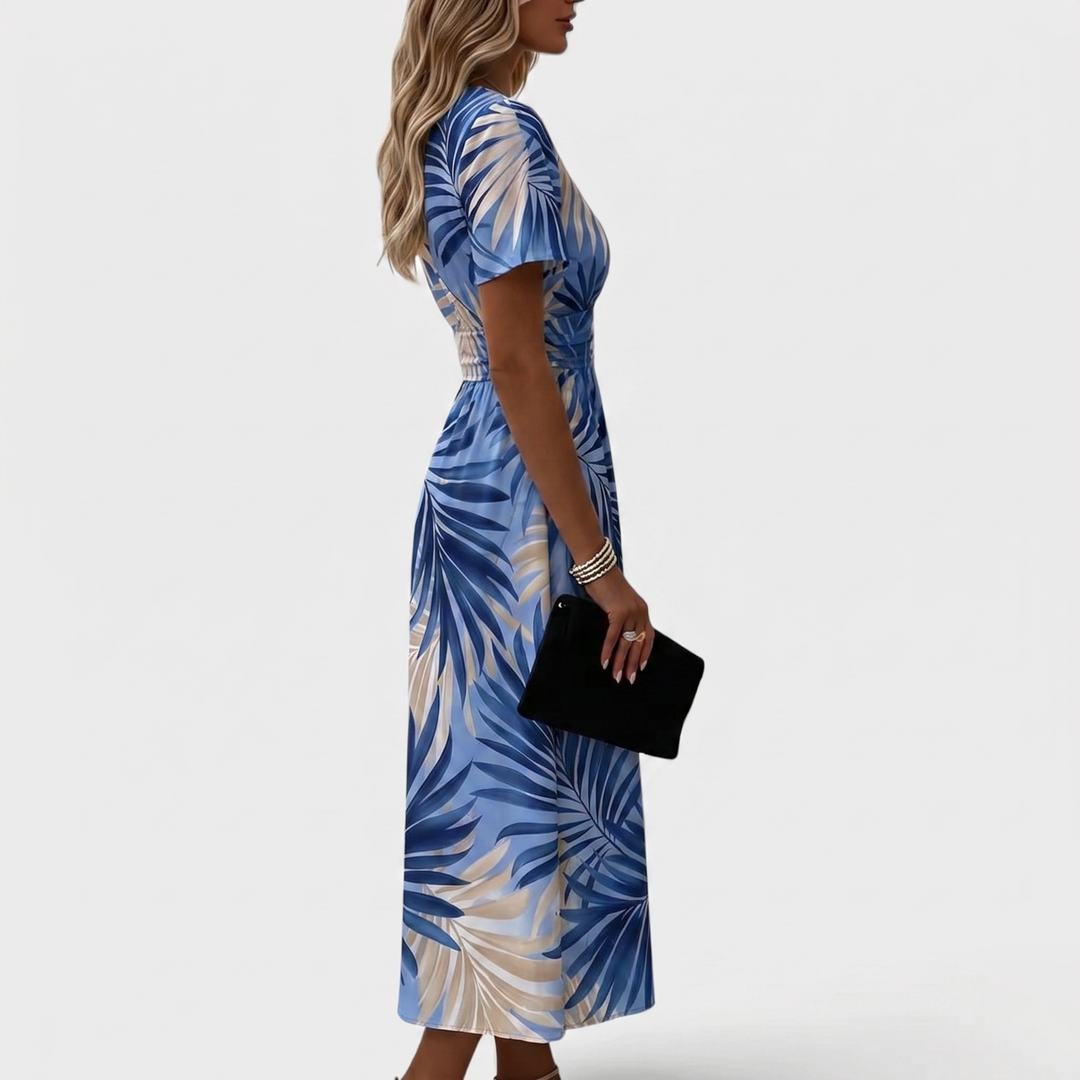 Dana | Elegante Abito Midi con Scollo a V