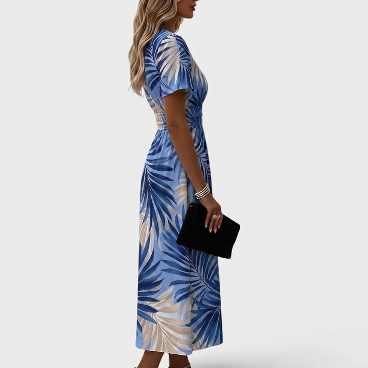 Dana | Elegante Abito Midi con Scollo a V