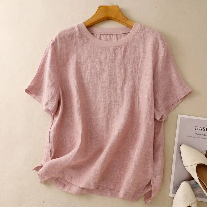 Amara | T-shirt in Cotone e Lino
