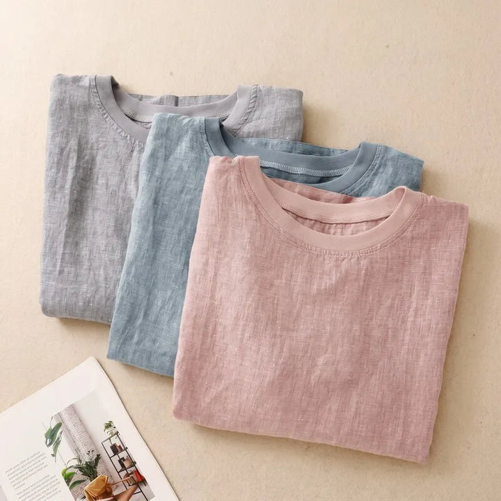 Amara | T-shirt in Cotone e Lino